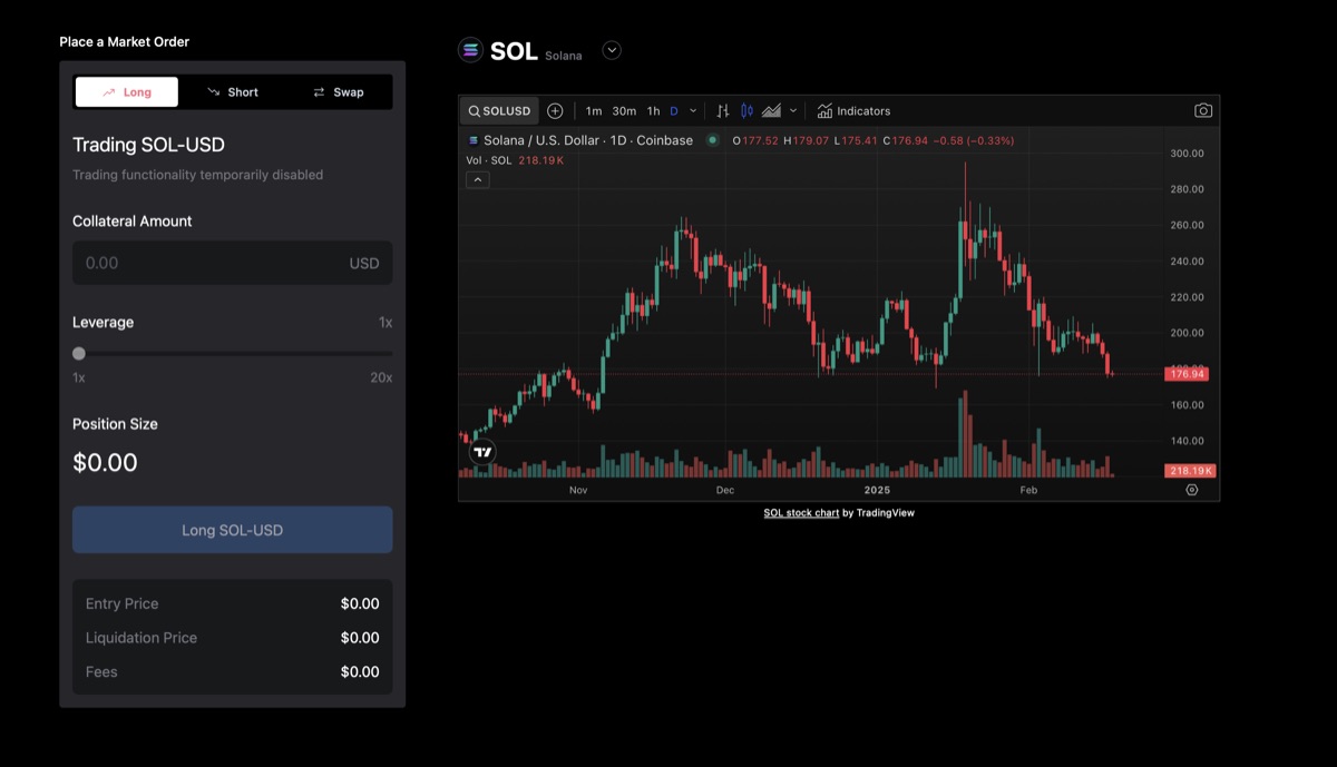 Perpetuals Exchange preview